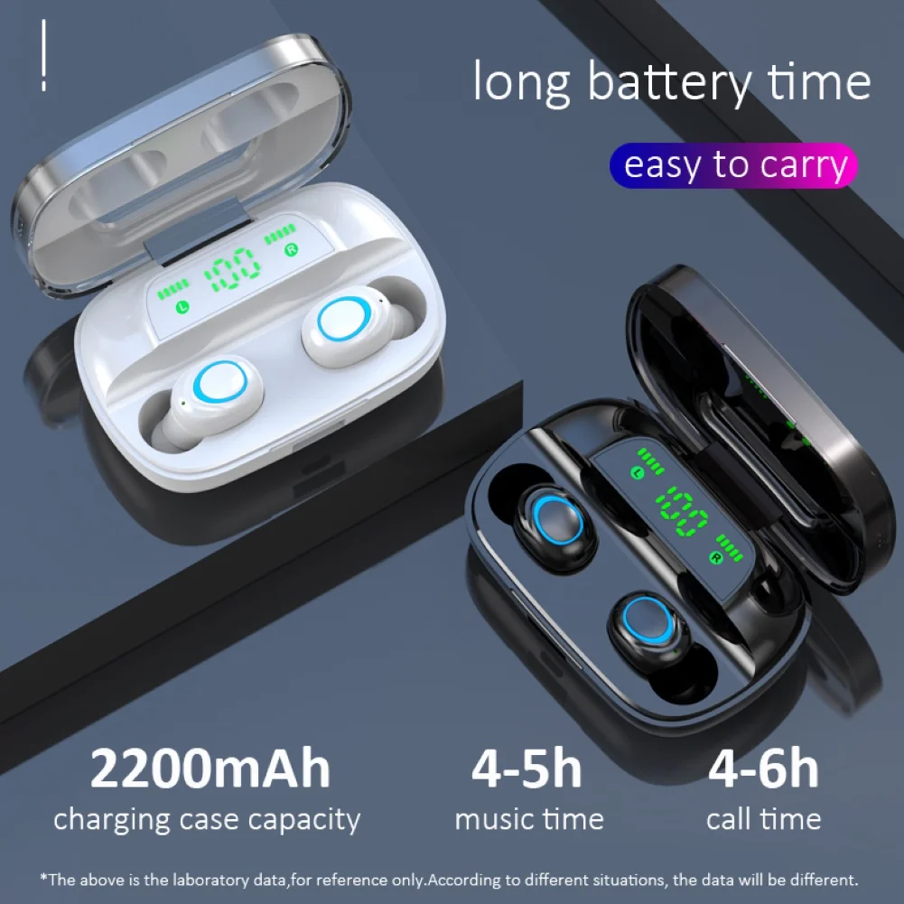 S11 Noise Reduction Touch Control Wireless Bluetooth Earphone with Charge Box