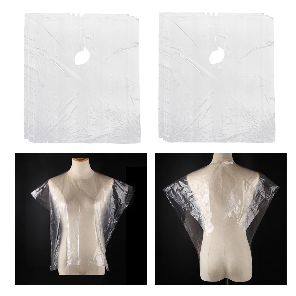 100pcs Disposable Hairdressing Cape Shield Salon Styling Hair Trimming Shampoo Hair Shawl for Protecting Clothes from Being Wet