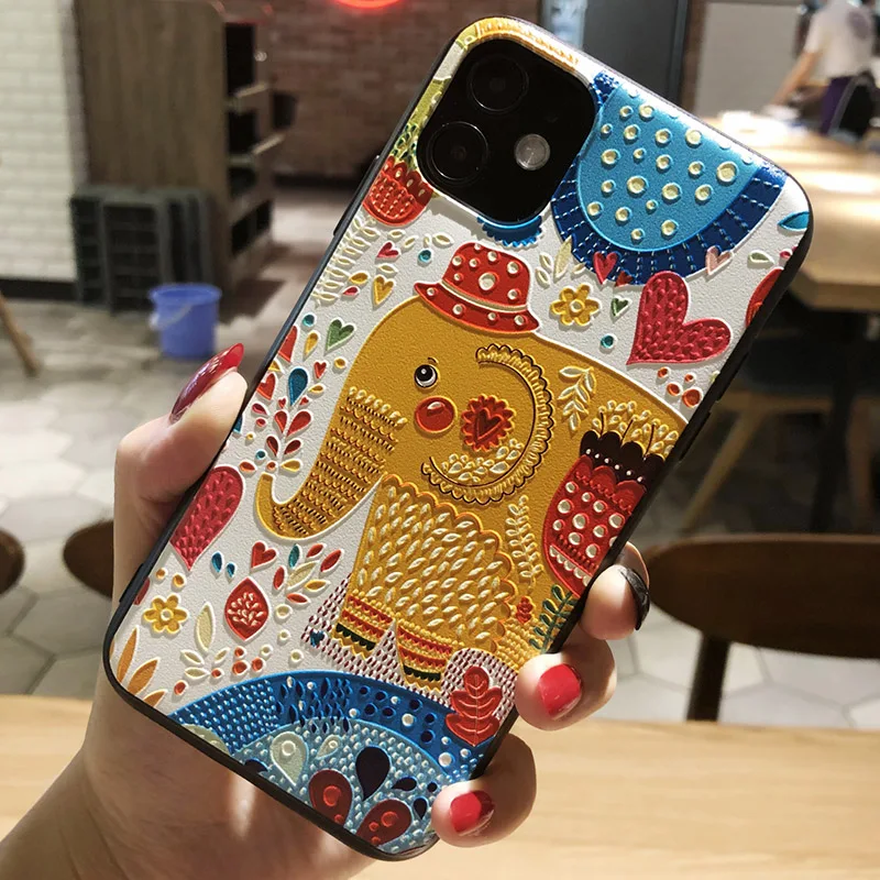3D Relief Phone Case For Xiaomi mi 10T Pro Case Floral Silicon Cover For Xiaomi POCO X3 X 3 NFC mi 10T 10 T Pro Lite Case Fundas xiaomi leather case chain Cases For Xiaomi