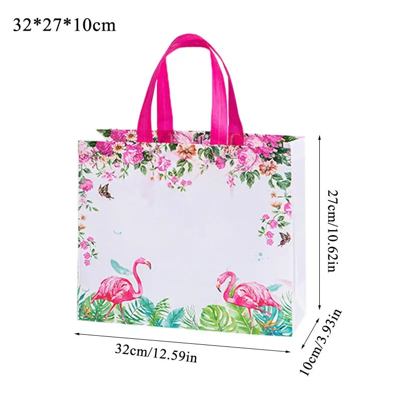 New Women Foldable Shopping Bag Reusable Eco Tote Pouch Large Unisex Fabric Non-woven Shopper Bags Travel Grocery Shopping Bags - Цвет: Flower