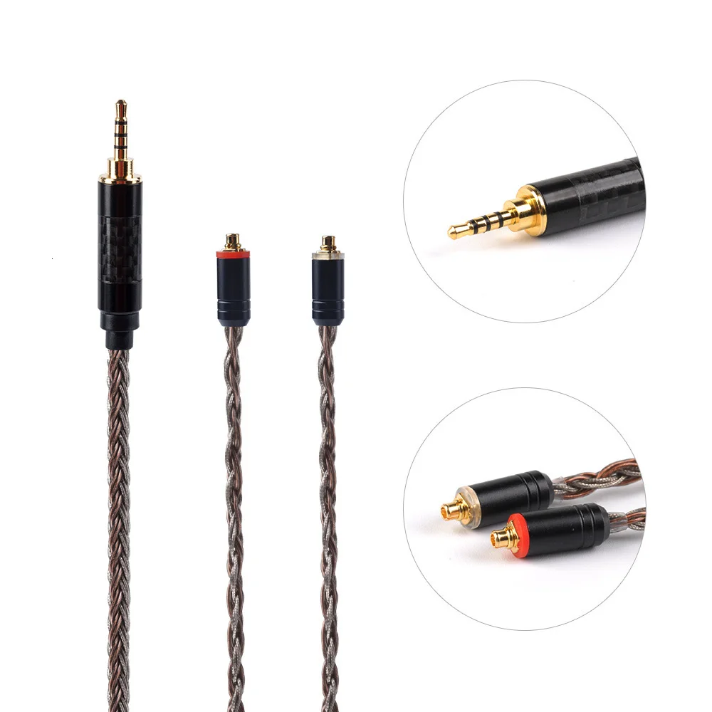 HiFiHear 16 Core посеребренный балансный кабель 2,5/3,5/4,4 мм с MMCX/2pin/QDCFor ZS10 Pro ZSX AS16 AS12 ZSN PRO C12 BLON BL-03