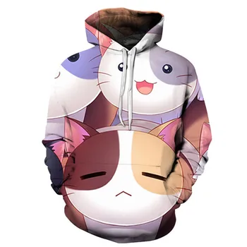 

Hip Hop 3D Sweatshirt Men Women Cute Cat Printed Hoodies For Male Long Sleeve Tee Tops Man Pullover Asian Size S-6XL
