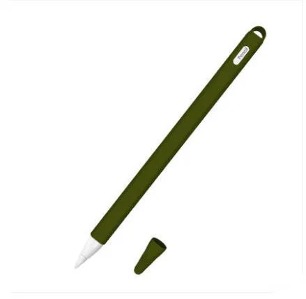 Цветной мягкий силиконовый совместимый для Apple Pencil 2/1 чехол совместимый для iPad планшета стилус защитный чехол - Цвета: For Pencil 2 Army