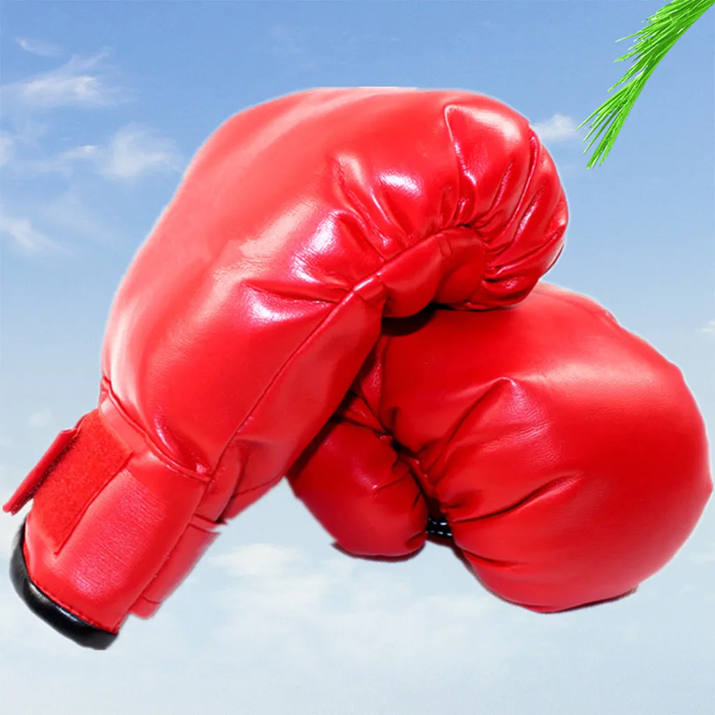 Перчатки для кикбоксинга мужчин и женщин ПУ карате Муай Тай De Boxeo Бесплатная
