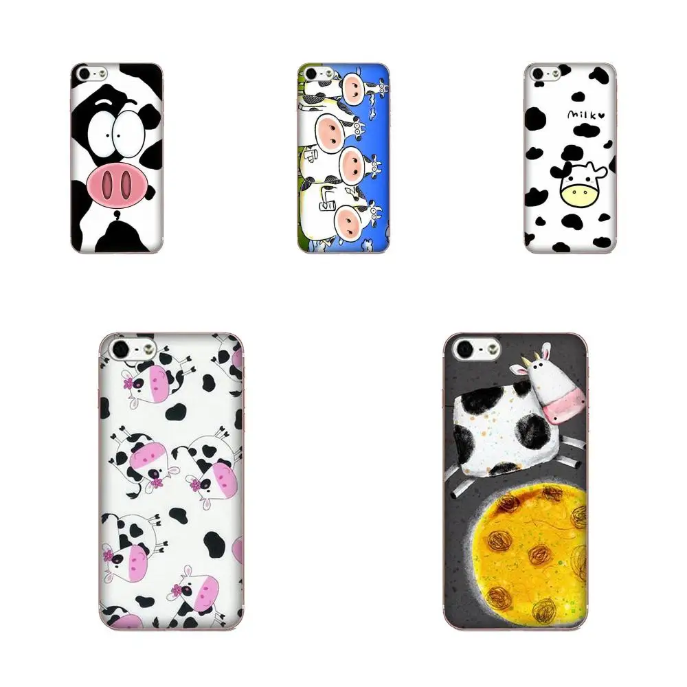 Soft Silicone Case For Apple iPhone 4 4S 5 5C 5S SE SE2 6 6S 7 8 11 Plus Pro X XS Max XR Cow Face Head Funny Cartoon Animal | Мобильные