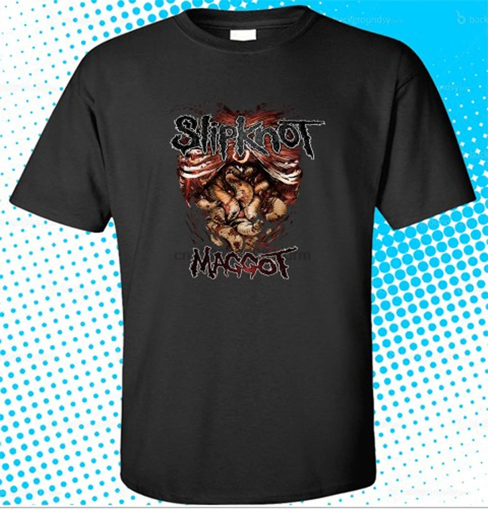 2018 Summer Style T Shirt NEW SLIPKNOT MAGGOT Alternative Rock Mens Black T-Shirt Size S to 3XL New Brand Casual Clothing | Мужская
