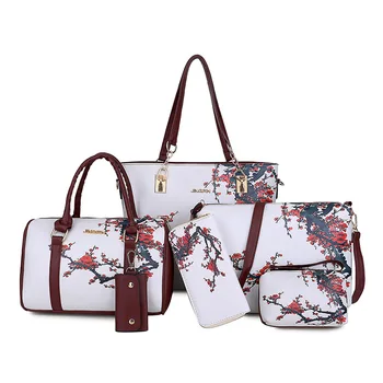 

Women's Bag 2019 New Graffiti Mother Bag Six-piece Portable Diagonal Bag