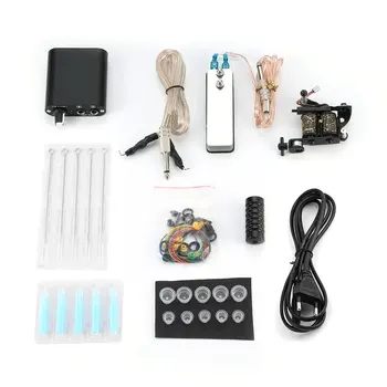 

Tattoo Complete Beginner Tattoo Kit Pro Machine Inks Power Supply Needle Grips Tips Tatto Accessories Basic Set