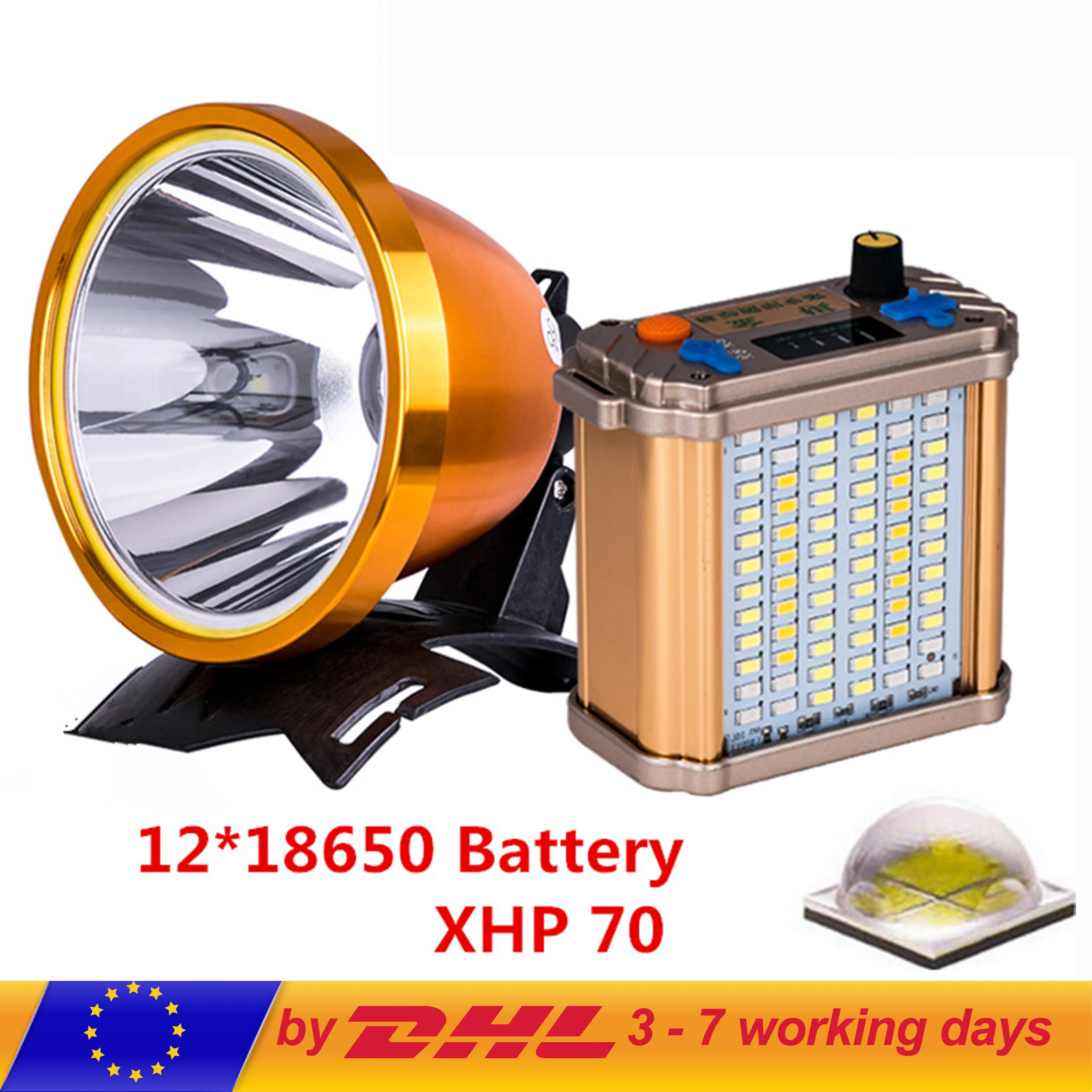 Налобный фонарь XPH70 12*18650 лм 2500 метров|Налобные LED-фонари| |