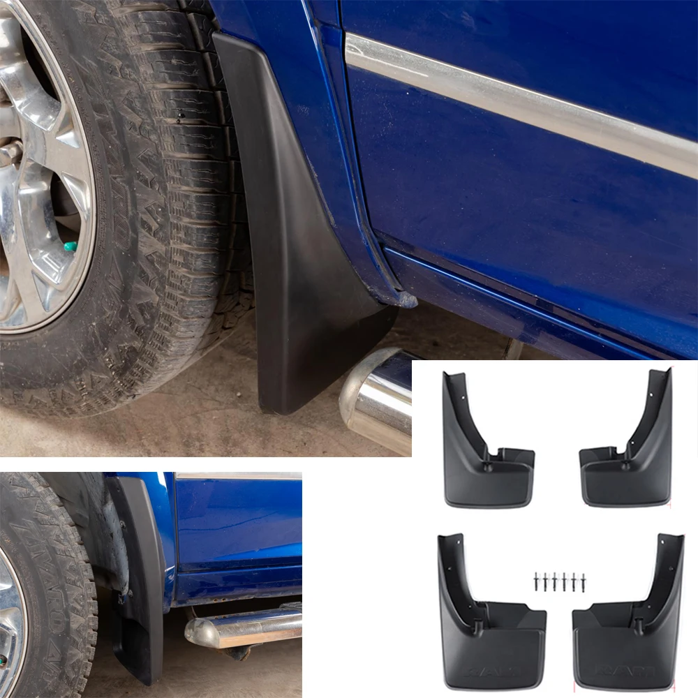 

4PCS Black ABS Mud Flaps Mudguard Dirt Fender Cover For Dodge Ram 2009-2018 Car Exterior Accessories