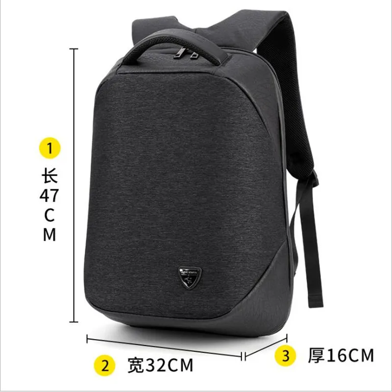 ArcticHunter мужской usb-рюкзак для зарядки наушников, Противоугонный 15," рюкзак для ноутбука, водонепроницаемый деловой большая дорожная сумка