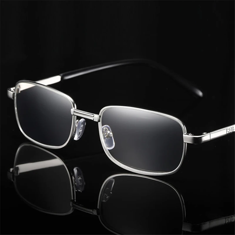 NYWOOH Real Glass Lens Reading Glasses Men Women Square Full Frame Presbyopic Glasses Anti-Scratch Diopter Eyewear +1.5 2.0 2.5 2