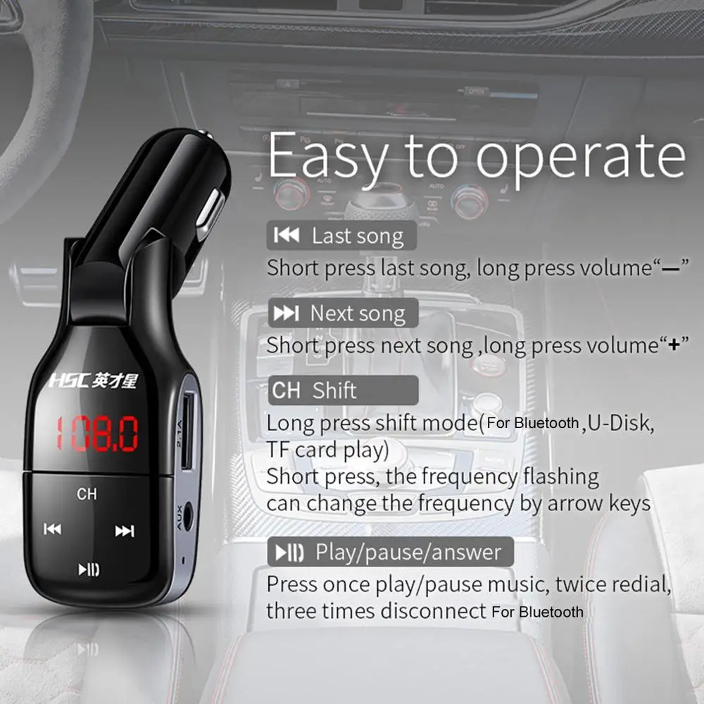 HSC YC37 автомобильное зарядное устройство Автомобильный MP3-плеер двойной USB 3.1A сильная совместимость автомобильное зарядное устройство Быстрая зарядка Смарт зарядка