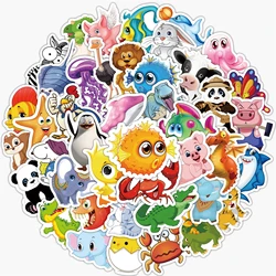 Pegatinas de dibujos animados de animales Kawaii para niños, 30/50 piezas, para coche, motocicleta, equipaje, guitarra, monopatín, juguete clásico