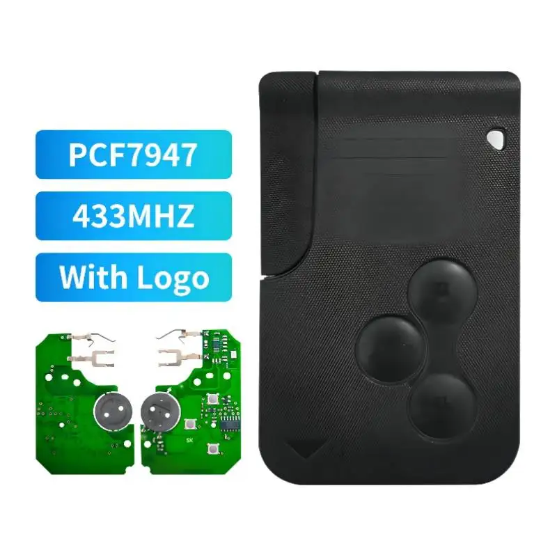 XNRKEY (5 шт./лот) сменная Удаленная карта для Renault 3 смарт-карта Megane Laguna с чипом PCF7947 433