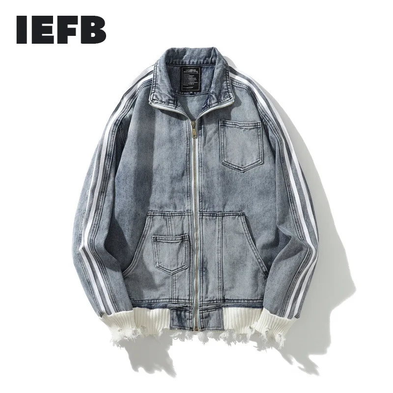 Мужское Свободное пальто IEFB /High Street джинсовая куртка с длинными рукавами в стиле