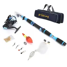 1,8 м/2,1 м телескопическая удочка для подледной рыбалки, сумки для катушек, набор рыболовных удилищ, комбинированный комплект колес для рыбной ловли, морские аксессуары для морской рыбалки