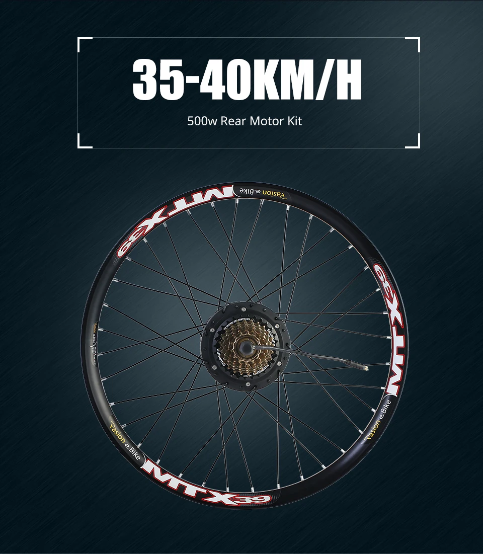 Pasion E Bike Conversion Kits 36V 48V 500W Motor For Electrical Bike Conversion Kit 20 24 26 700C 27.5 28 29 Rear Wheel Kits electric wheel motor e-bike conversion kit (2)