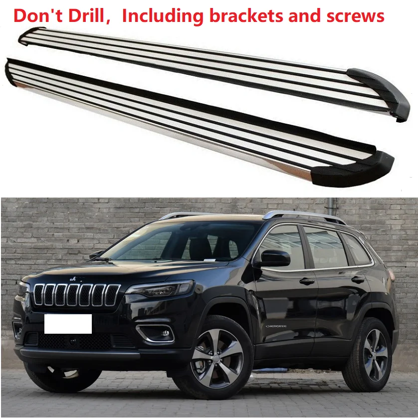 Алюминиевый для Jeep Cherokee Беговая доска боковой шаг Nerf бар педаль