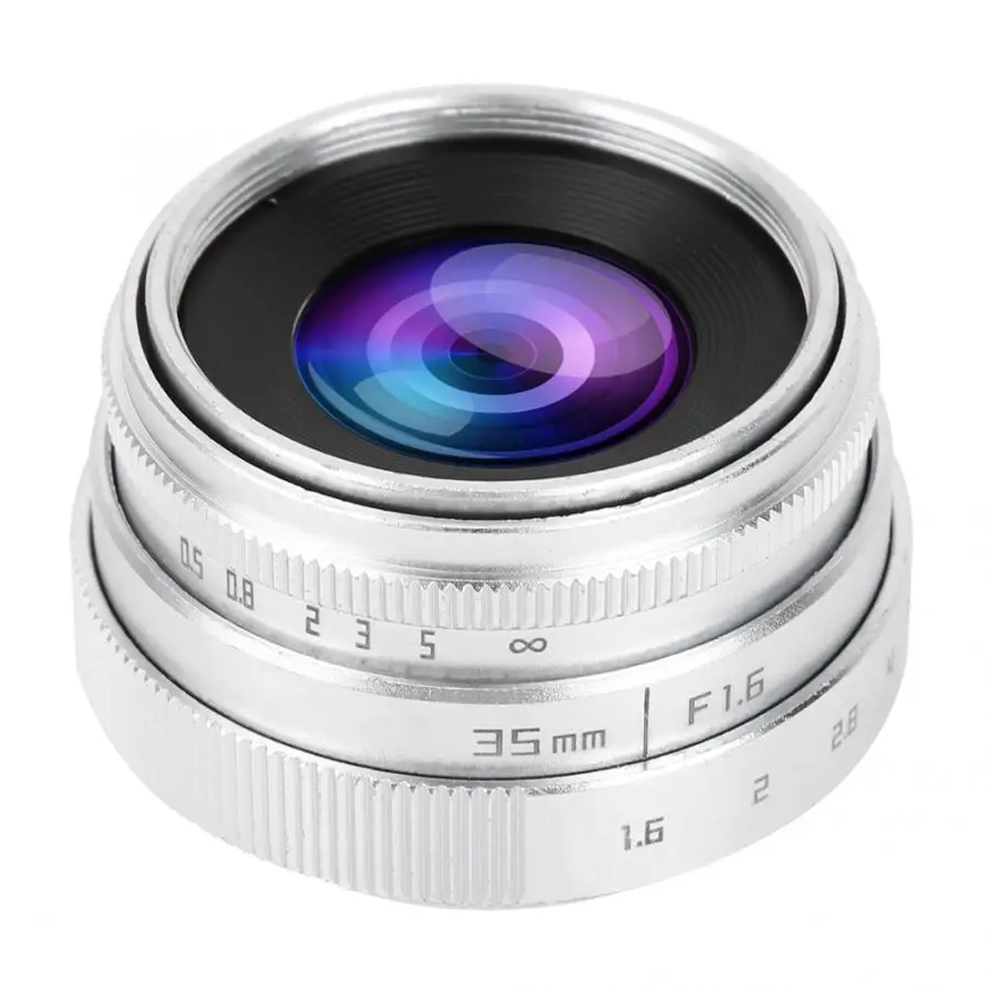 Объектив с большой диафрагмой для Sony NEX M4/3 Fujifilm Fuji Canon Nikon универсальный 2 цвета 35