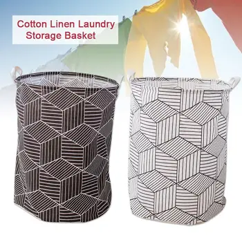 

Laundry Basket 40*50cm Household Large Capacity Toys Dirty Clothes Basket Practical Cotton Linen Cleaning Towels Comfortable