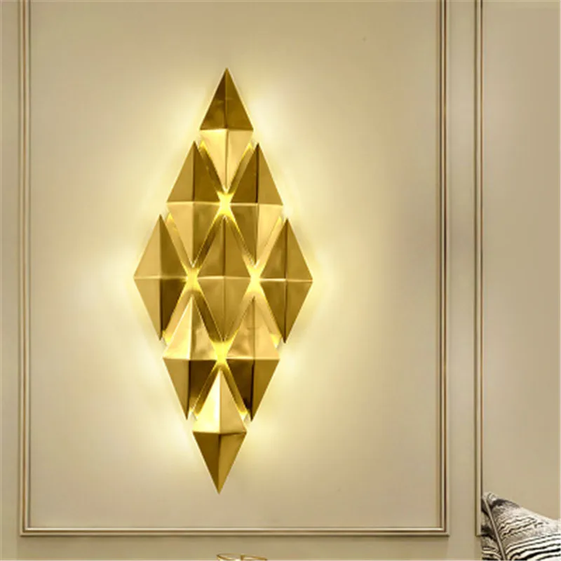 

Postmodern Nordic Bedside Led Wall Lamp Luxury Living Room Bedroom Exhibition Hall Aisle Indoor Decor Wall Sconce Lighting