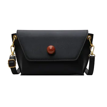 

solid Color PU Leather Crossbody Bags For Women 2020 With Letter Strap Lady Shoulder Messenger Bag Female Handbags and Purse