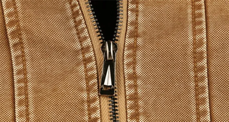 Autumn and winter new men's leather jacket motorcycle warm jacket solid color collar design large size PU leather jacket