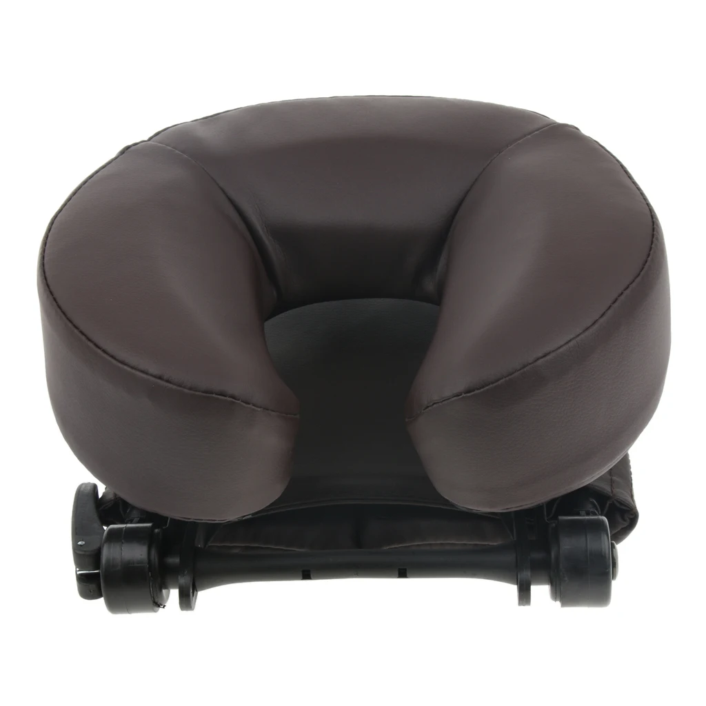 Soft Foam SPA Massage Table Pillow U Shape Bolster Face Down Cradle Nap Sleeping Cushion Neck Support Pillow, Coffee / Black