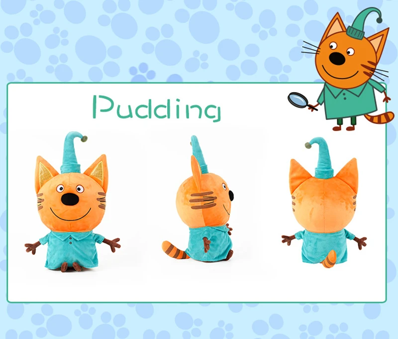 Genuine Kid E Cats Russian Три Кота My Family Three Happy Cats Plush