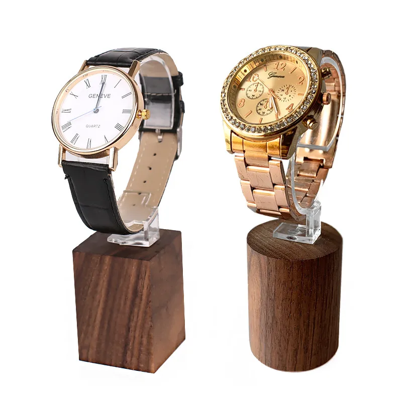 

New Fashion Black Walnut Solid Wood Watch Display Holder Brief and Vintage Watch Display Stand