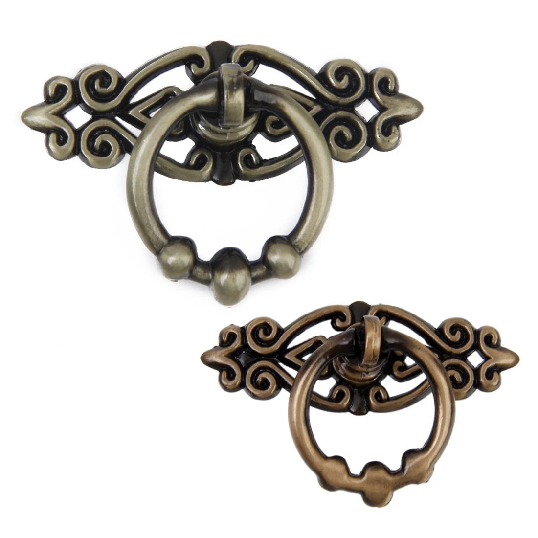 

Hand grip Handles Chinese Retro Style Single Hole Pulling Furniture Hardware Vintage Ring