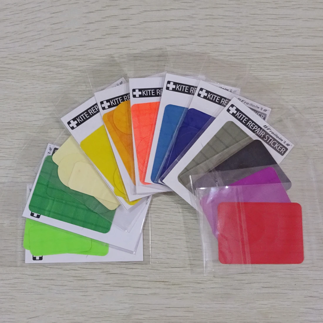 2pcs Freilein Ripstop Kite Repair Sticker Patch Waterproof High Stickiness Translucent Back-up Tool Accessories 12 Colour — view 2