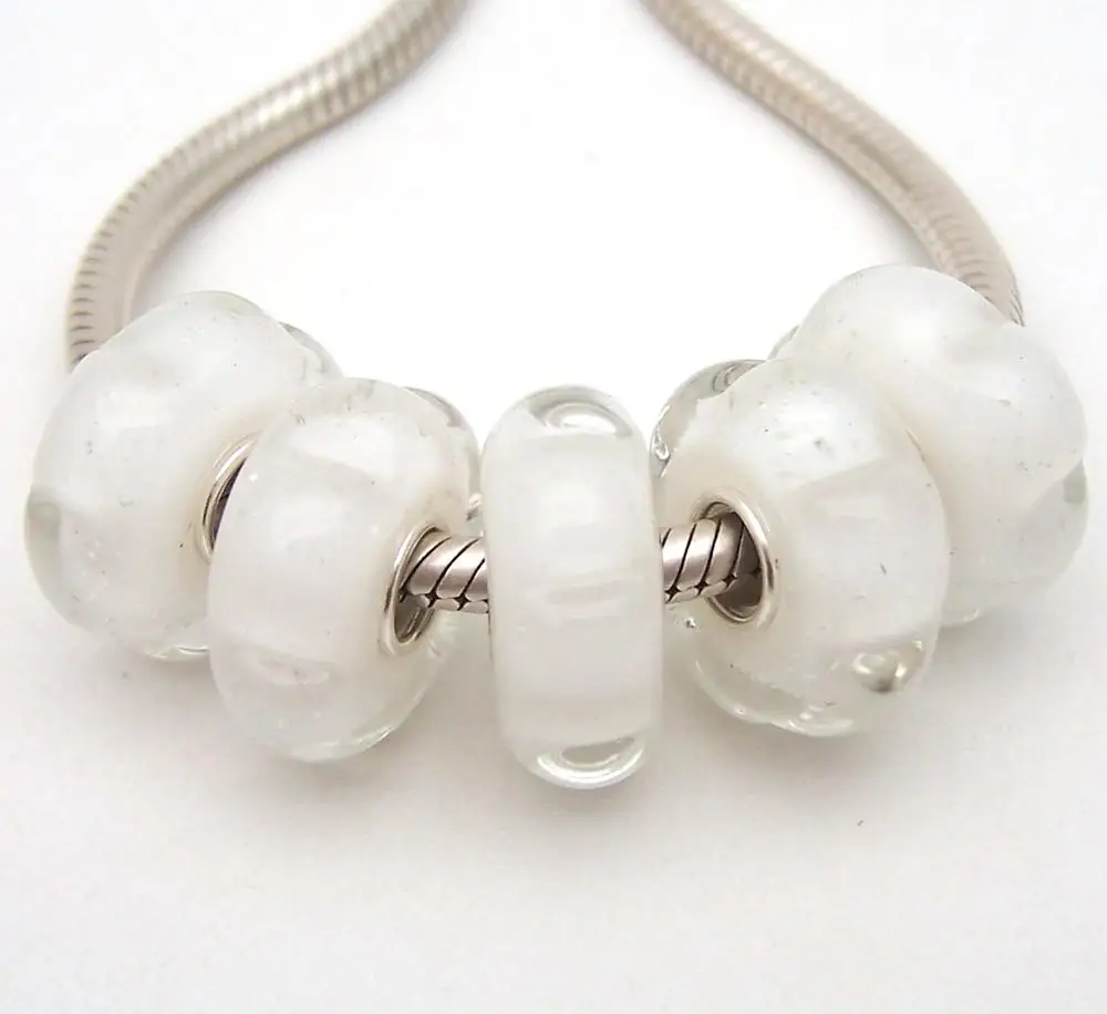 JGWGT 2281 5X 100% Authenticity S925 Sterling Silver Beads Murano Glass beads Fit European Charms Bracelet diy jewelry Lampwork | Украшения