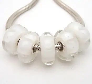 

JGWGT 2281 5X 100% Authenticity S925 Sterling Silver Beads Murano Glass beads Fit European Charms Bracelet diy jewelry Lampwork