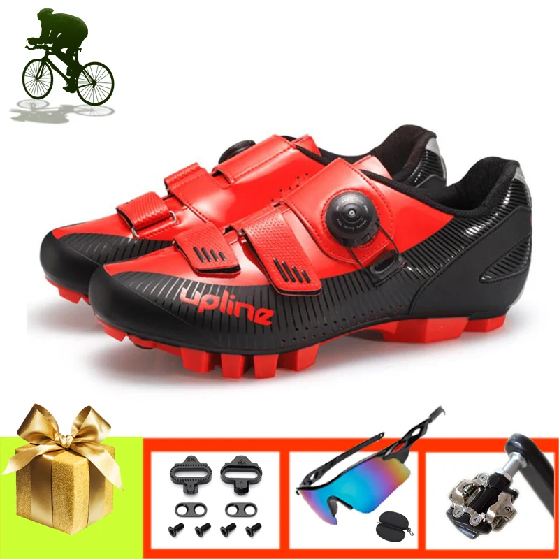 

Mountain Bike Sneakers Men Zapatillas Mtb Ciclismo Self-locking Breathable Athletic Racing Bicycle Shoes Add SPD Pedals Footwear