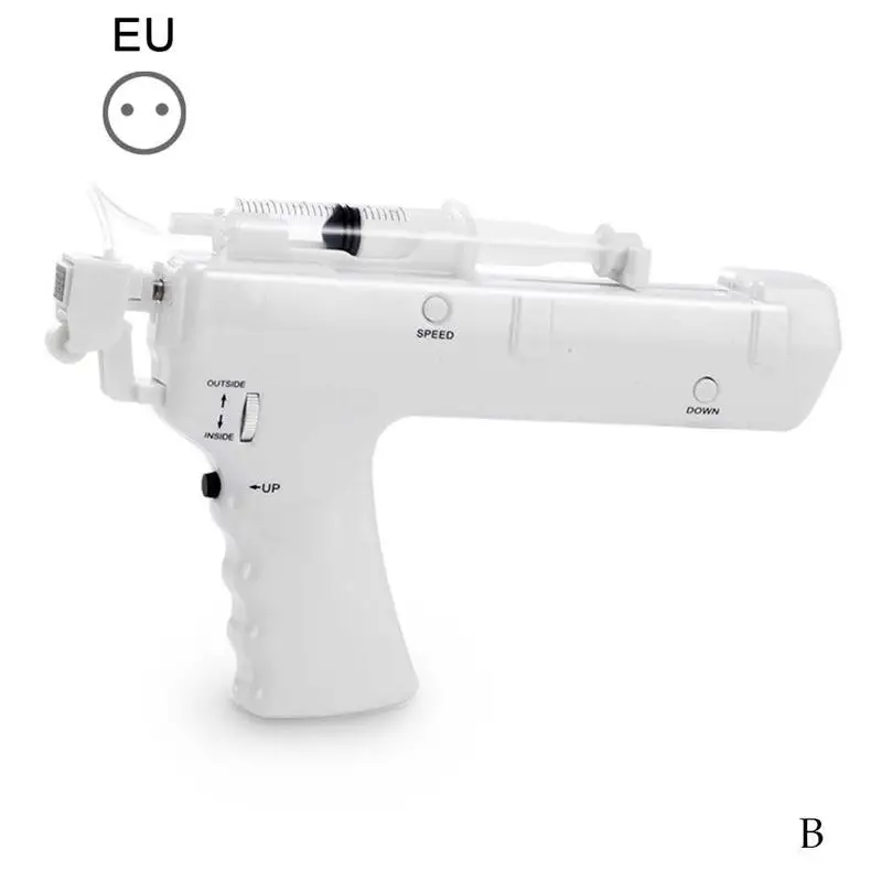 Пистолет для инъекций воды, инструмент для ухода за кожей лица, мезотерапия, увлажняющий, омоложение, игла для использования - Цвет: EU plug
