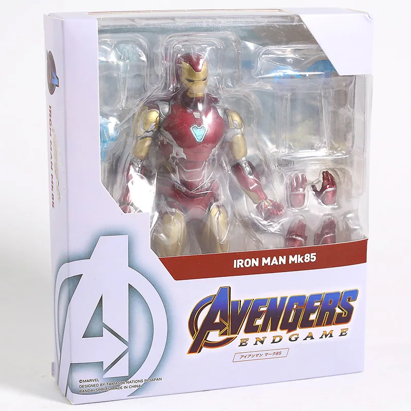 Anime SHF Marvel Avengers 4 Endgame Iron Man MK85 Mech Action Figure Mark 85 Model Toys Doll