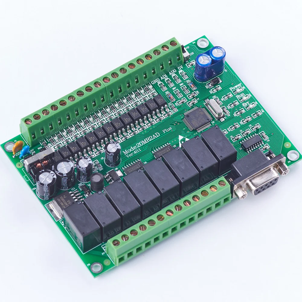 plc programmable logic controller single board plc 20MR FX2N-2AD 12 input 8output 0~10V
