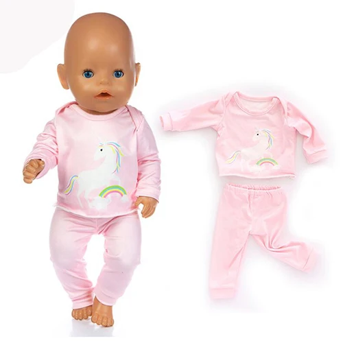 2021 Leisure Doll Clothes Born Baby Fit 17 inch 43cm Doll Accessories For Baby Festiival Gift 4