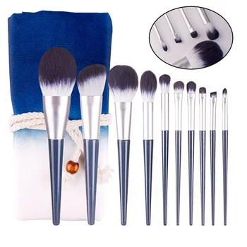 

10pcs in 1 Set Cosmetic Brushes Professional Elegant Cosmetic Kit Makeup Tools Makeup Brushes Set for Women