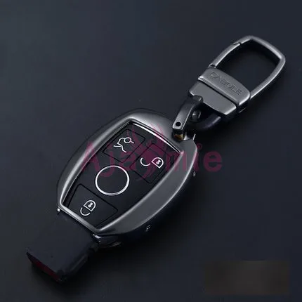 Gray Type B Для Mercedes Benz CLA gla GLK AMG GLC C C200 B200 S C E Class W213 корпус-брелок для ключей кольцо из алюминиевого сплава автомобильные аксессуары - Название цвета: Gray Type B