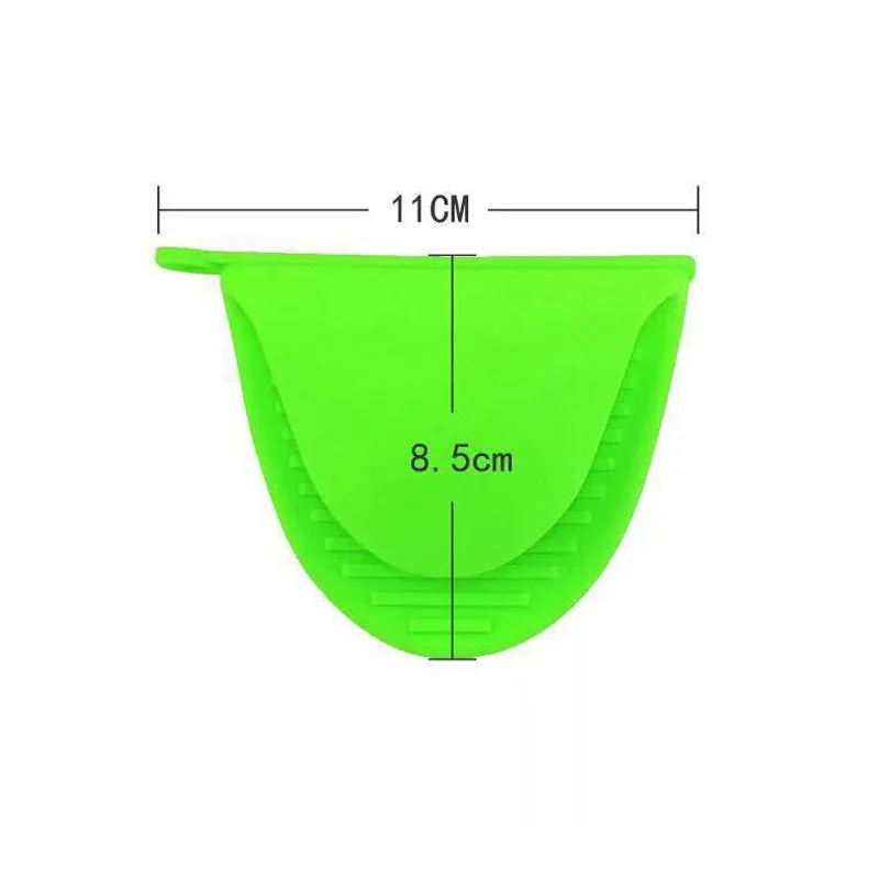 Силиконовые перчатки зеленые с теплоизоляцией для духовки готовки в