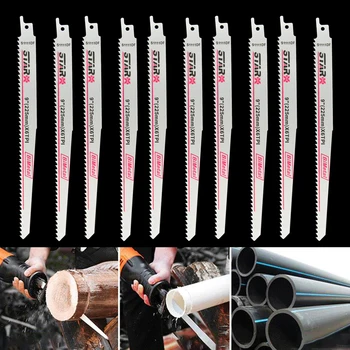 

Reciprocating Jig Saw Blade Bimetal Woodworking DIY Tool Multifunctional For Metal And Wood Cutting 10pcs/set