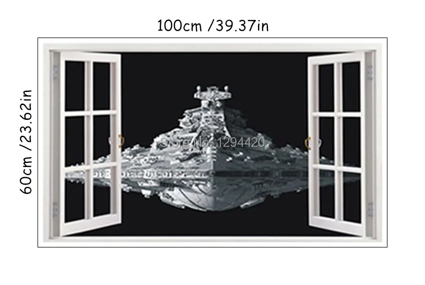 Details about   Star Wars 3D Magic Window Wall Art Self Adhesive Vinyl Sticker Poster V33*
