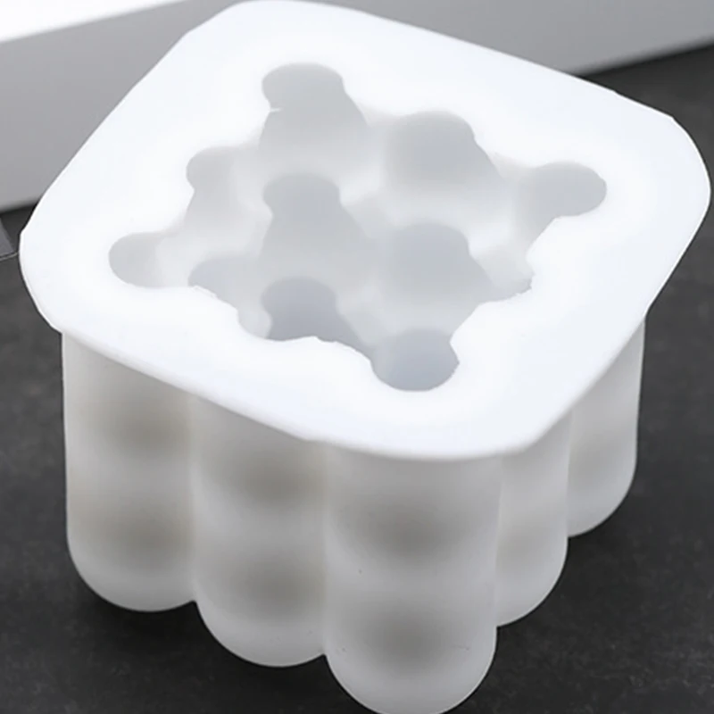 3D куб маленький круглый шар форма для свечей DIY ремесло инструмент для изготовления свечей силиконовая форма для мыла Кристалл эпоксидная форма ручной работы Декор поставки