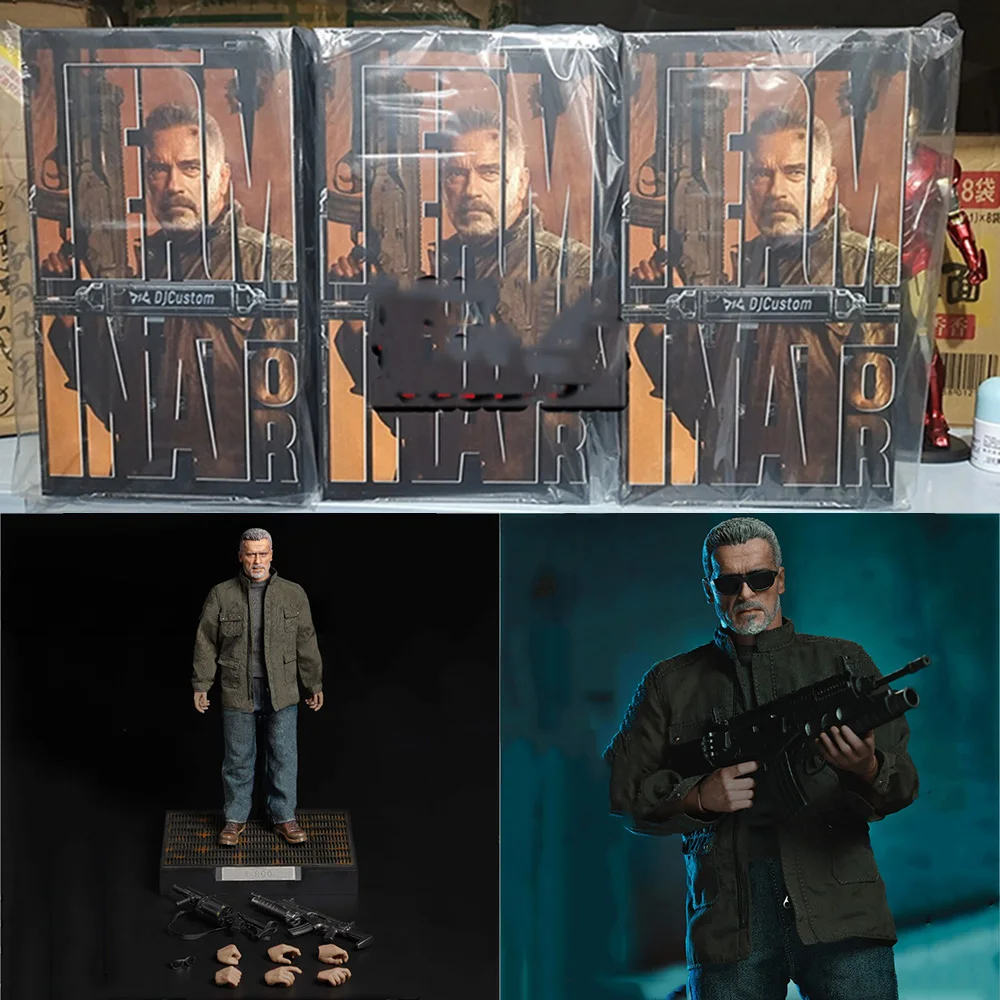 DJ-CUSTOM NO-16004 1/6 Scale Collectible Full Set Male Soldier T800 Arnold  Elder Version Model 12inch Action Figure for Fans