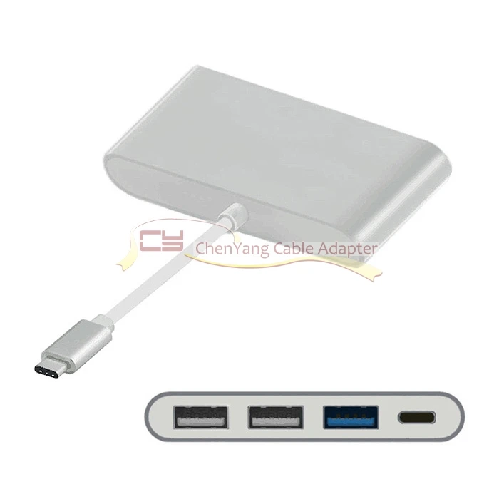 USB 3,1 USB-C, несколько 3 портов, концентратор с PD зарядкой питания для ПК, ноутбука, Chromebook и 1" Macbook