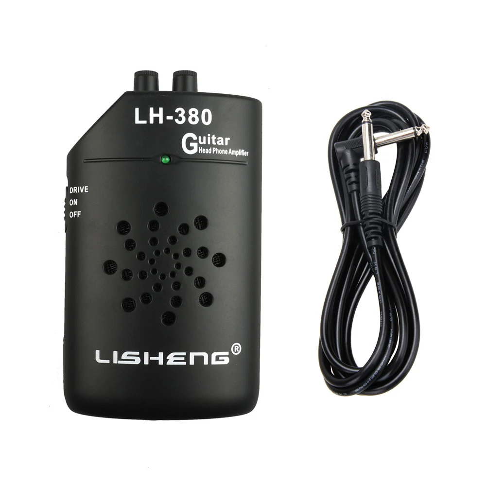 Portable Electric Bass Mini Guitar Amplifier 9V 1 3W Audio Guitar Amp With Clip Headphone Speaker with Guitar Patch Cord Cable