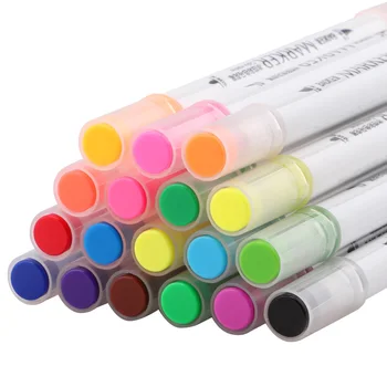 

18 Colors Marker Pen Set Water-based Art Markers Multifunction Drawing set Student Stationery School Supplies Double-head Marker